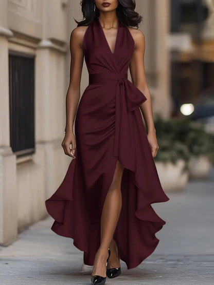 Elegant Ruffled Party Dress