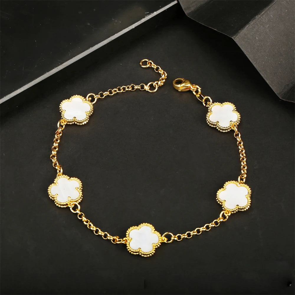 Five Leaf Flower Bracelet