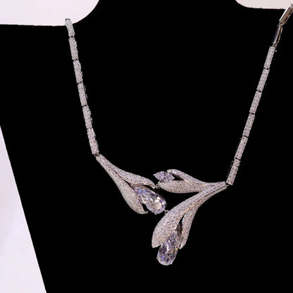Tulip Crystal Bridal Jewelry Set