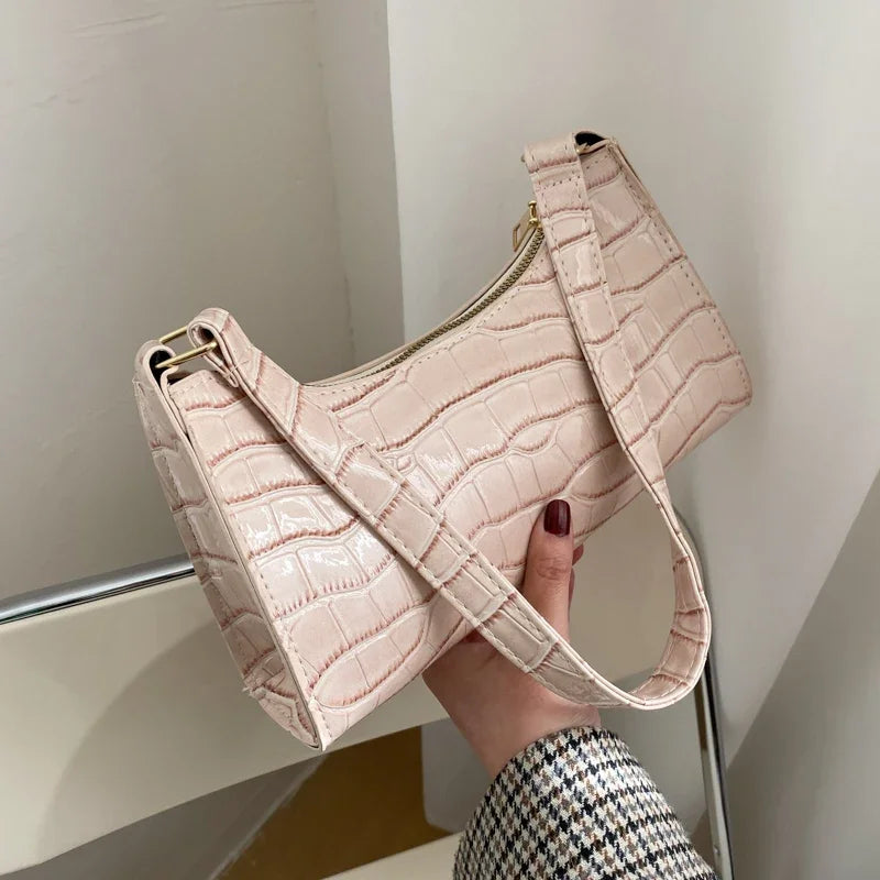 Retro Alligator Shoulder Bag