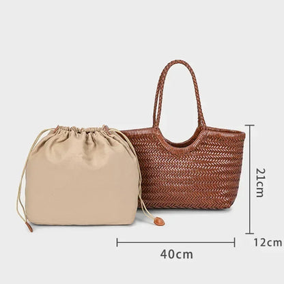 Genuine Leather Cowhide Tote Bag
