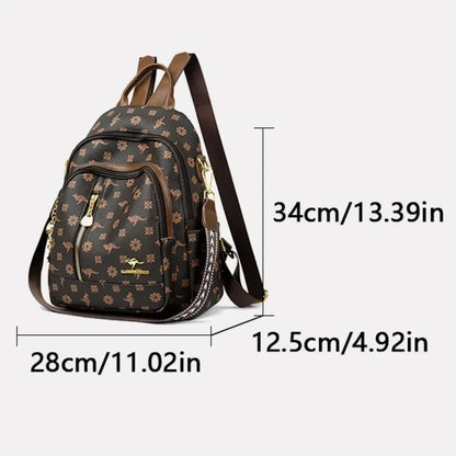 Soft Leather Women Travel Backpack