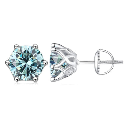 Colorful Moissanite Stud Earrings