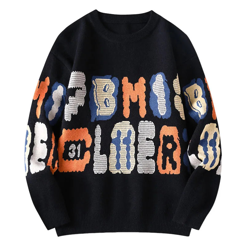 Graffiti Letter Knit Sweater