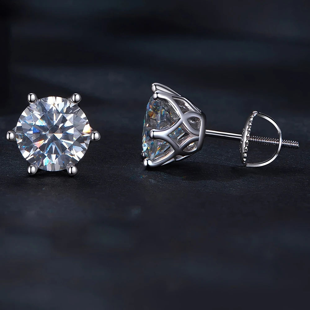 Colorful Moissanite Stud Earrings