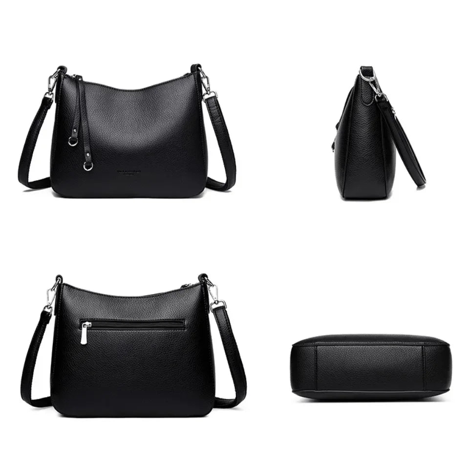 Soft Leather Shoulder Crossbody Bag