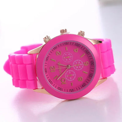 Female Quartz Silicone Strap Watch
