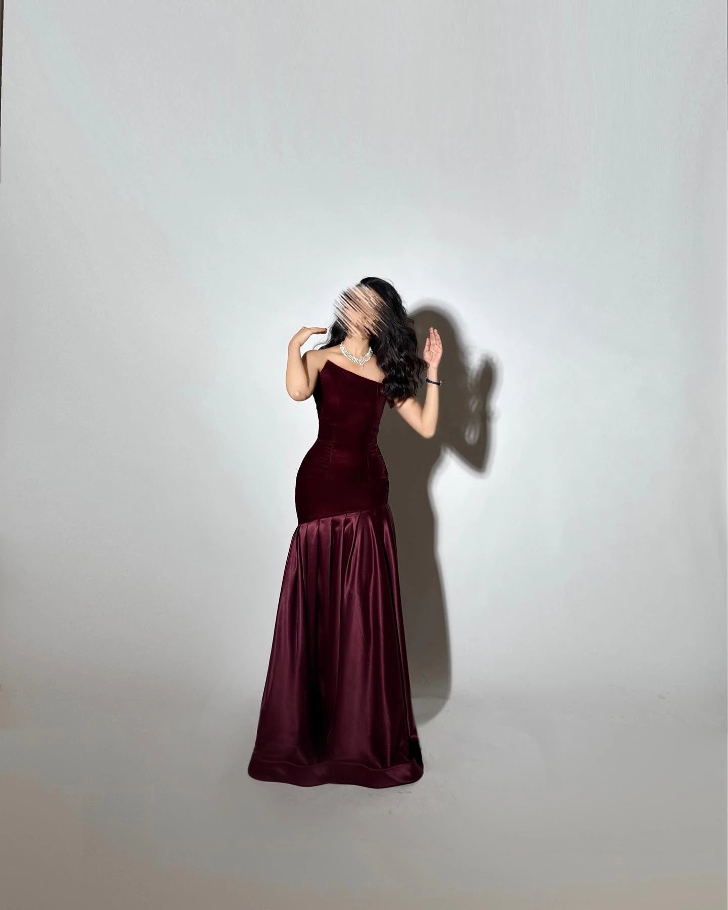 Strapless Satin A-Line Evening Dress