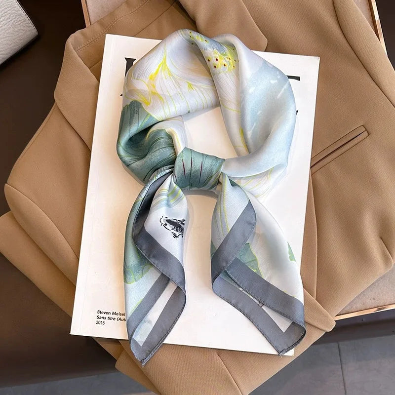 High-End Small Silk Scarf
