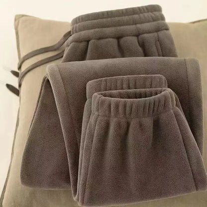 Fleece rib jogger pants