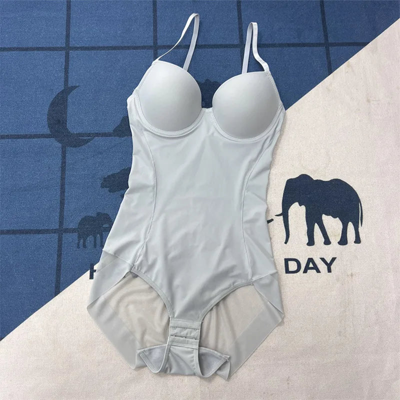 Underwire White Bodysuit Shapewear