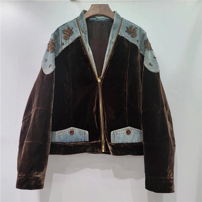 Patchwork Velvet Jacket