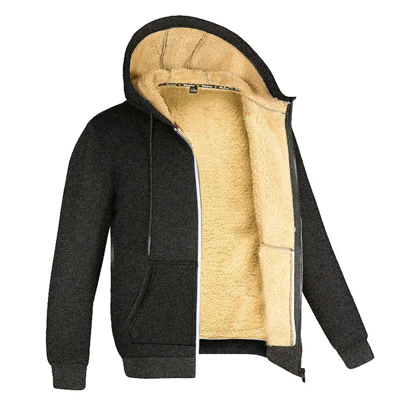 Unisex Winter Lambswool Hooded Jacket