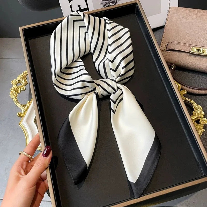 Luxury Print Silk Square Scarf