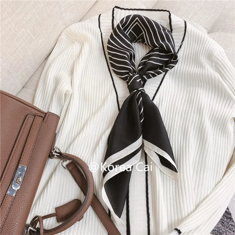 High-End Small Silk Scarf