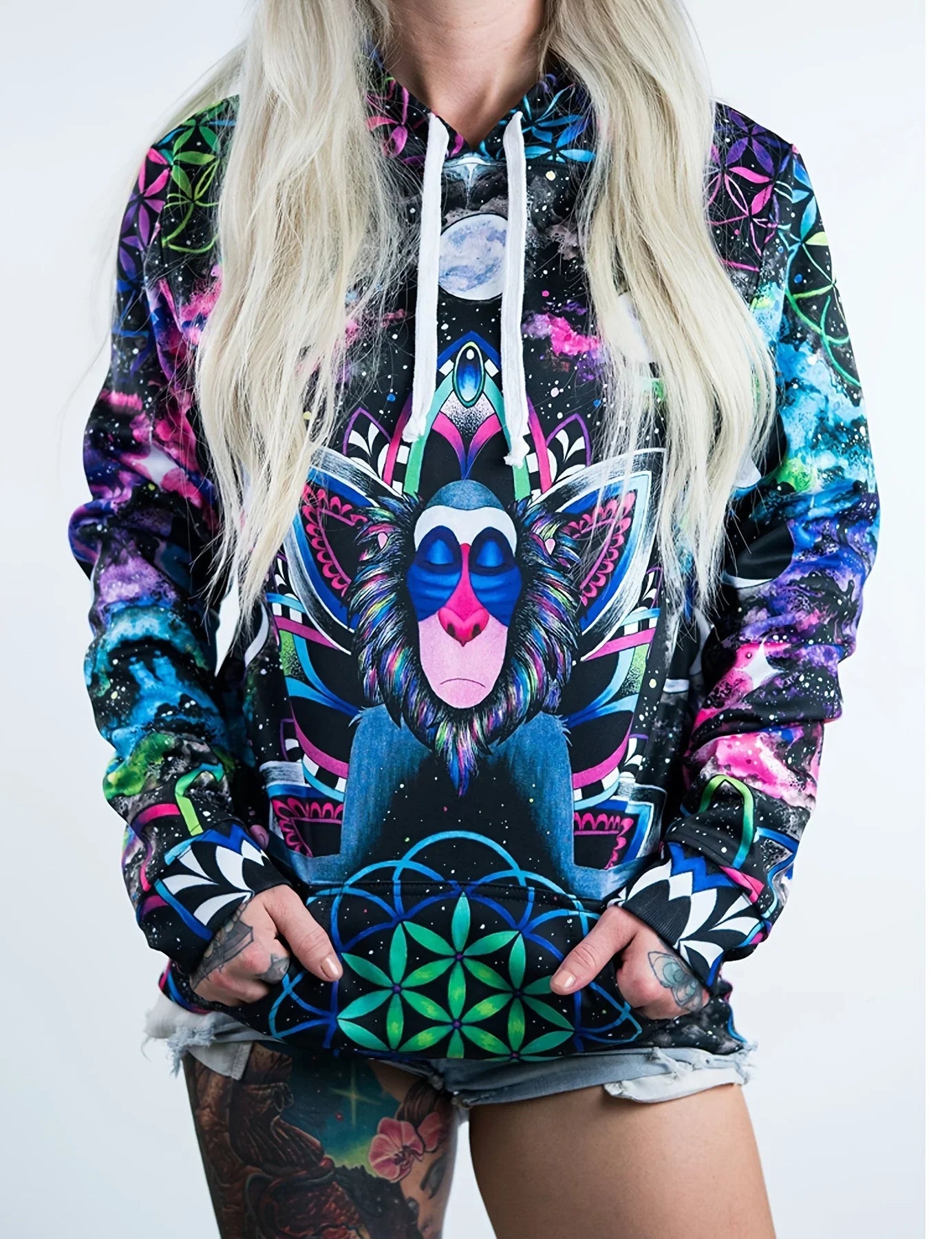 3D Graphic Loose Hoodie