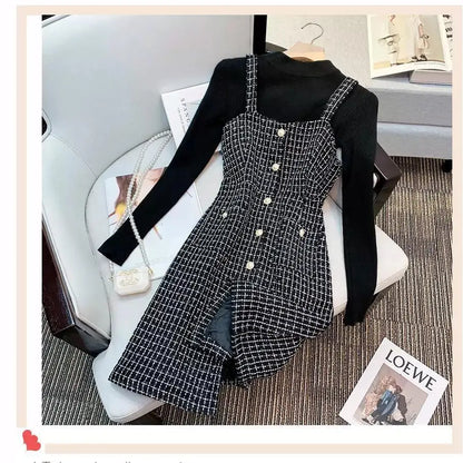 Plaid Dress Set