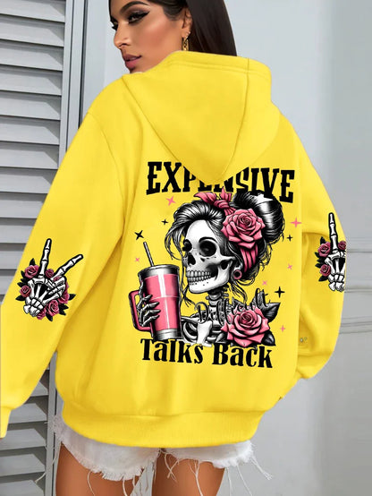 Funny Graphic Fleece Hoodie