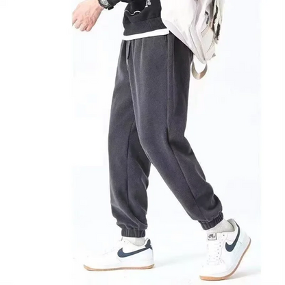 Fleece rib jogger pants