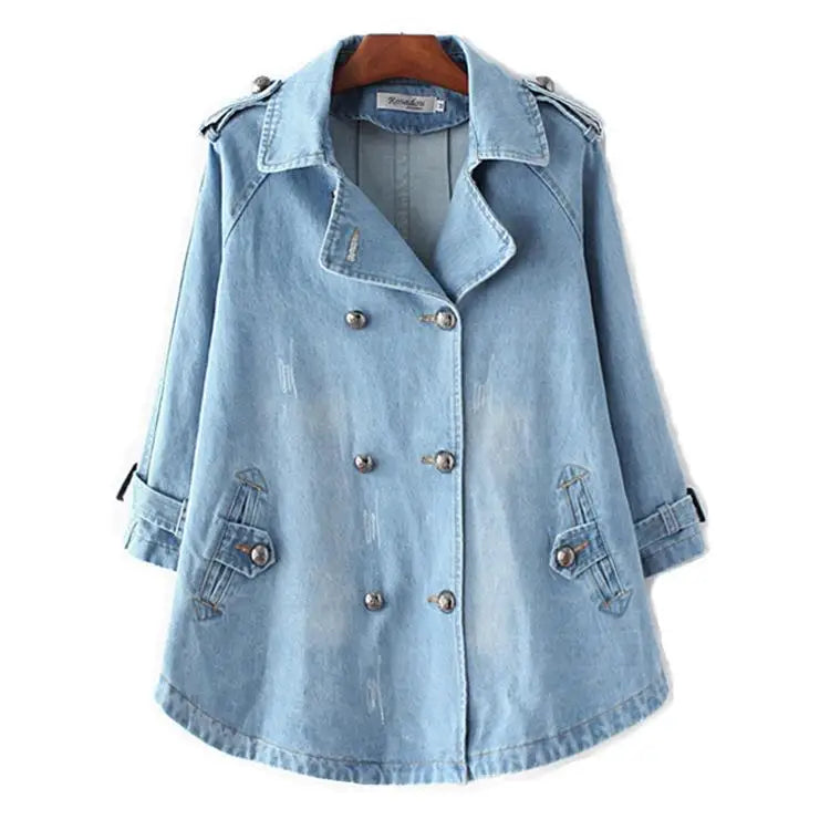 Denim Cape Coat