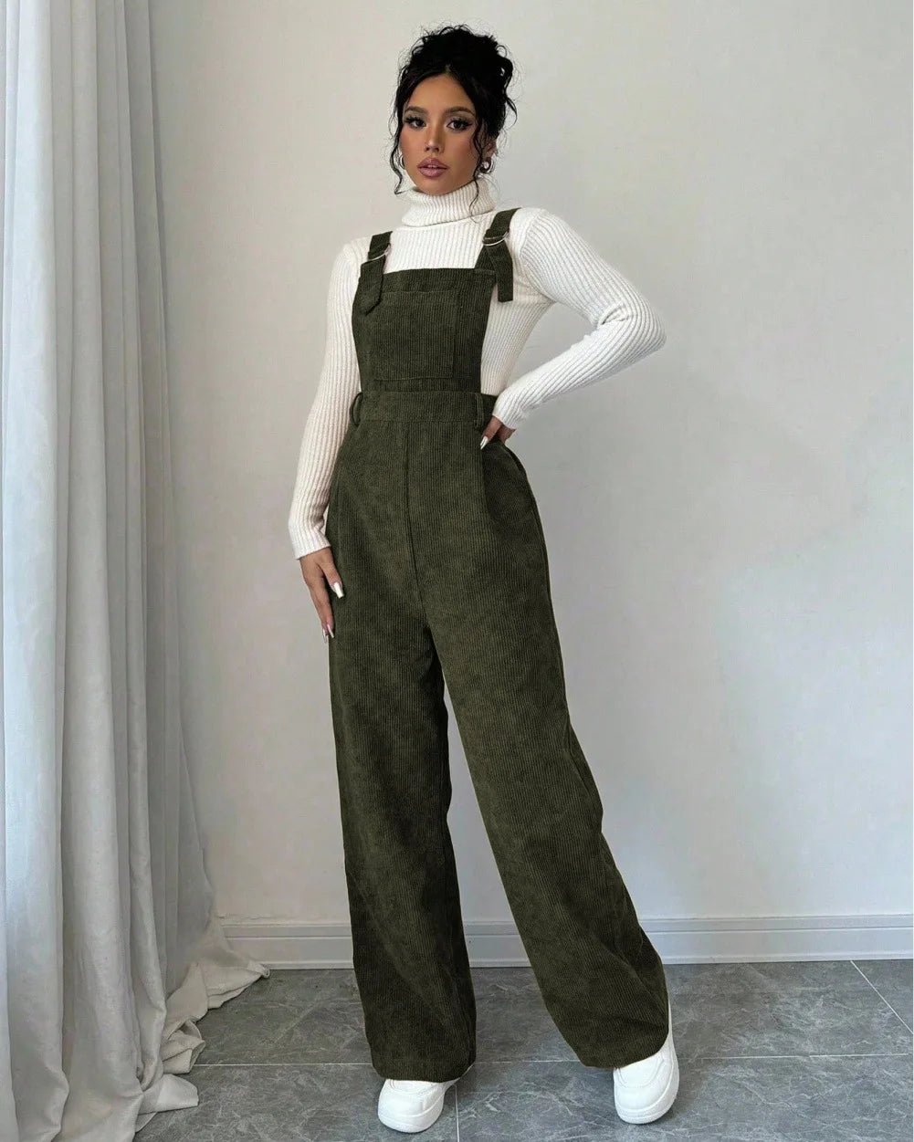 Corduroy Overalls Set