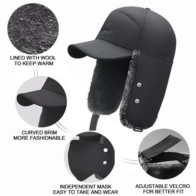 Windproof Ski Trapper Cap