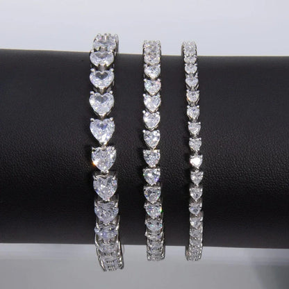 Moissanite Heart Bracelet