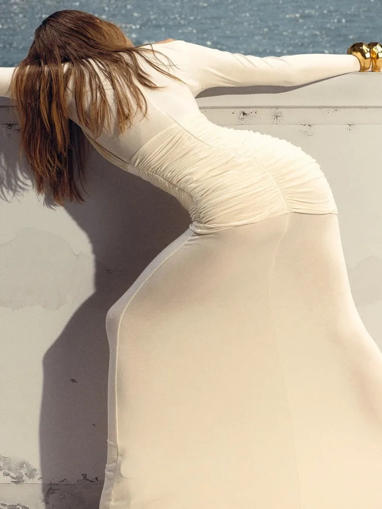 Elegant Mesh Patchwork Dress