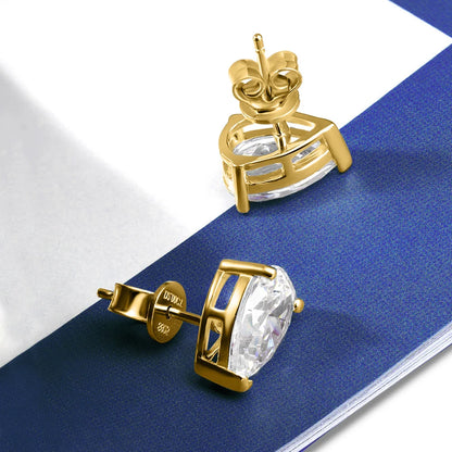 Pear Cut Moissanite Stud Earrings