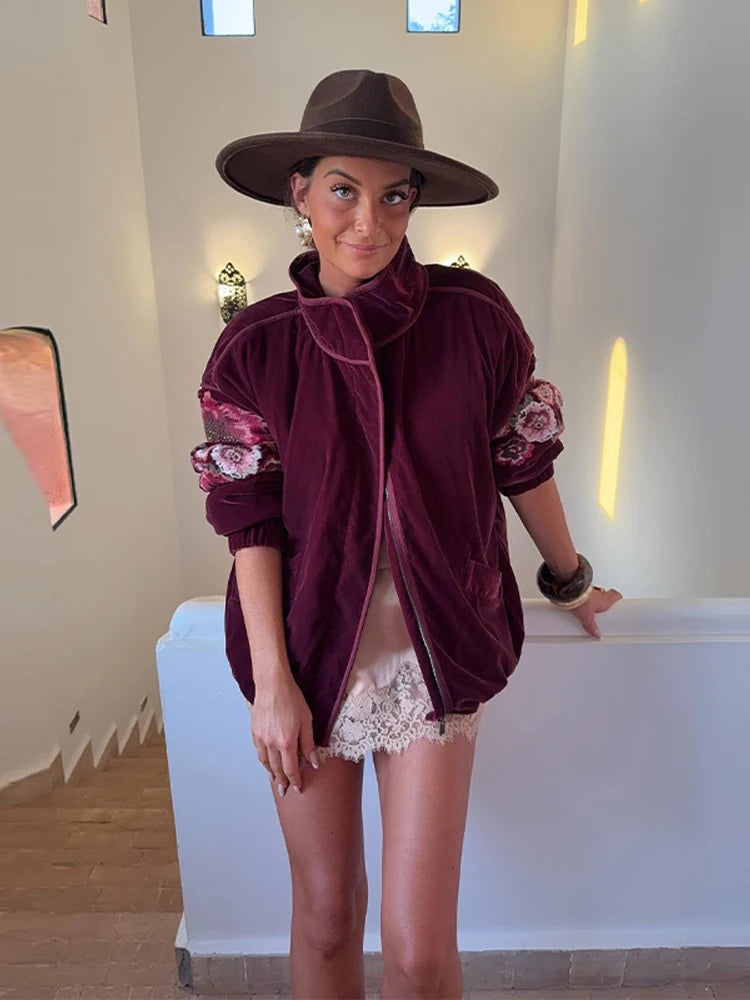 Floral Velvet Jacket