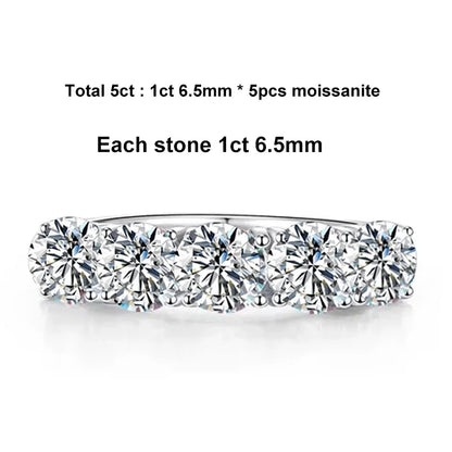 Eternity Moissanite Silver Ring