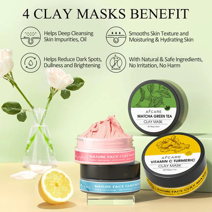 4-in-1 Clay Facial Mask Set