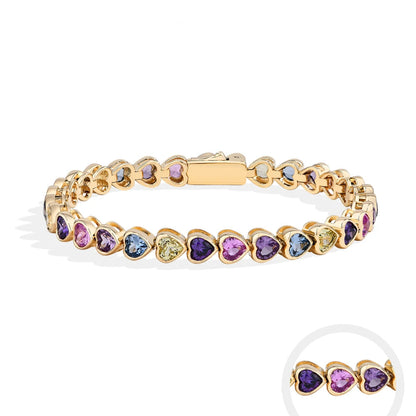 Sapphire Heart Bracelet