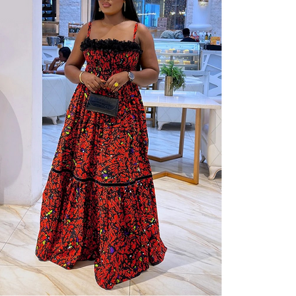 Bohemian Lace Patchwork Strap Dress