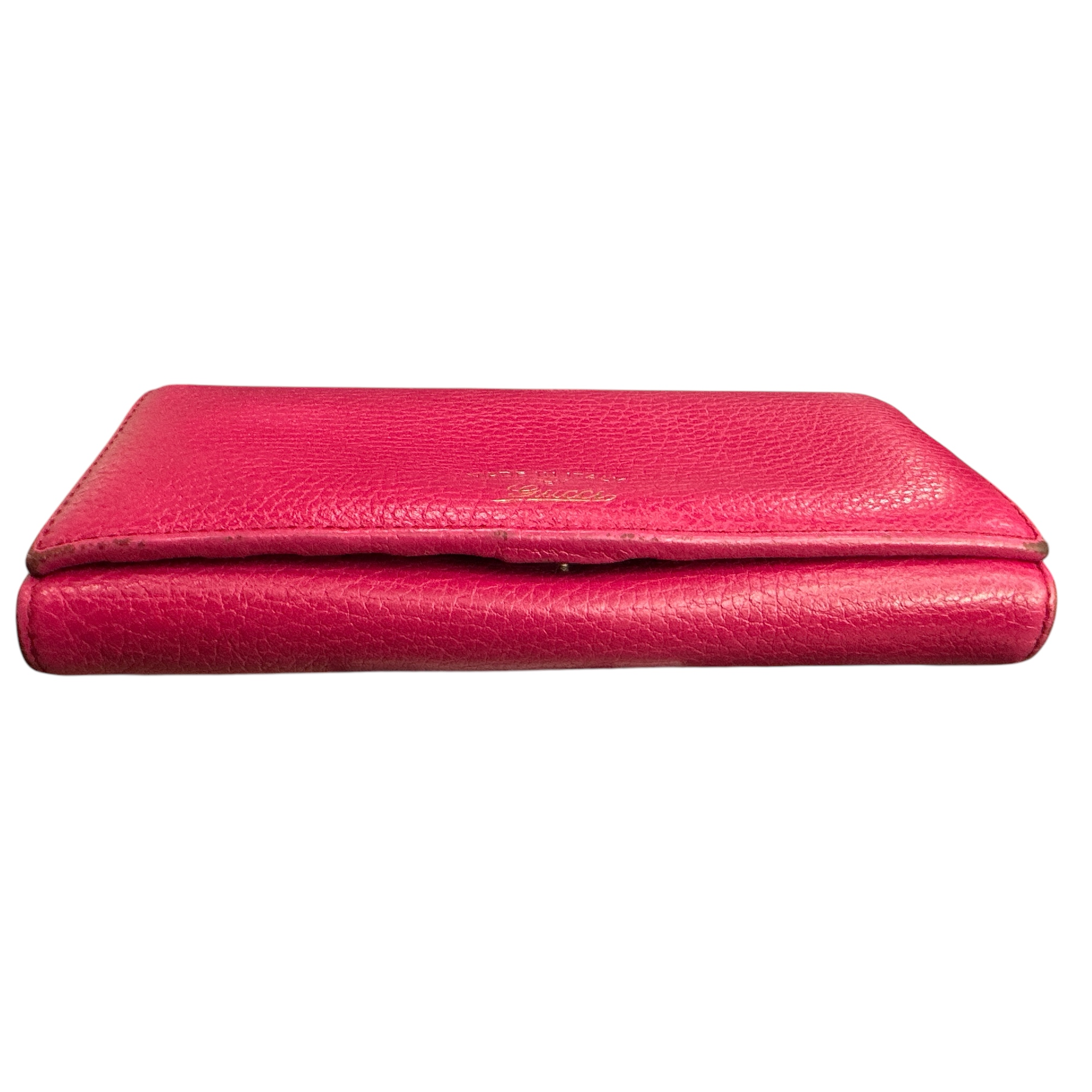 Authentic Pre-Owned Gucci Pebbled Calfskin Swing Continental Wallet – Fuchsia