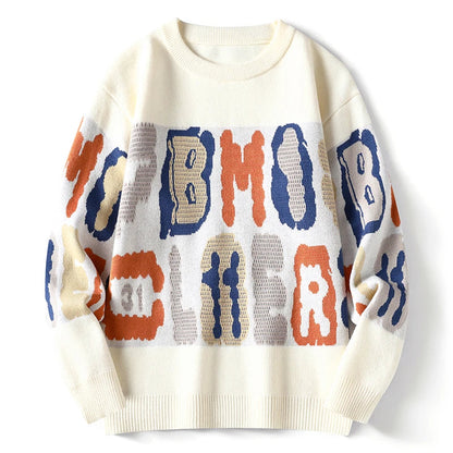 Graffiti Letter Knit Sweater