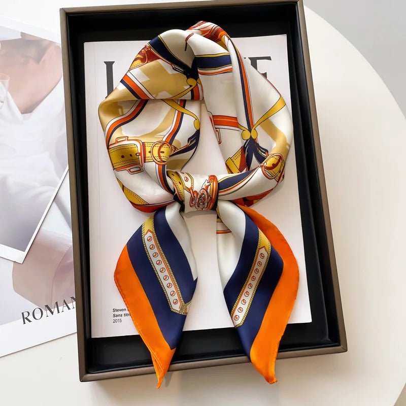 Elegant Silk Feel Square Scarf