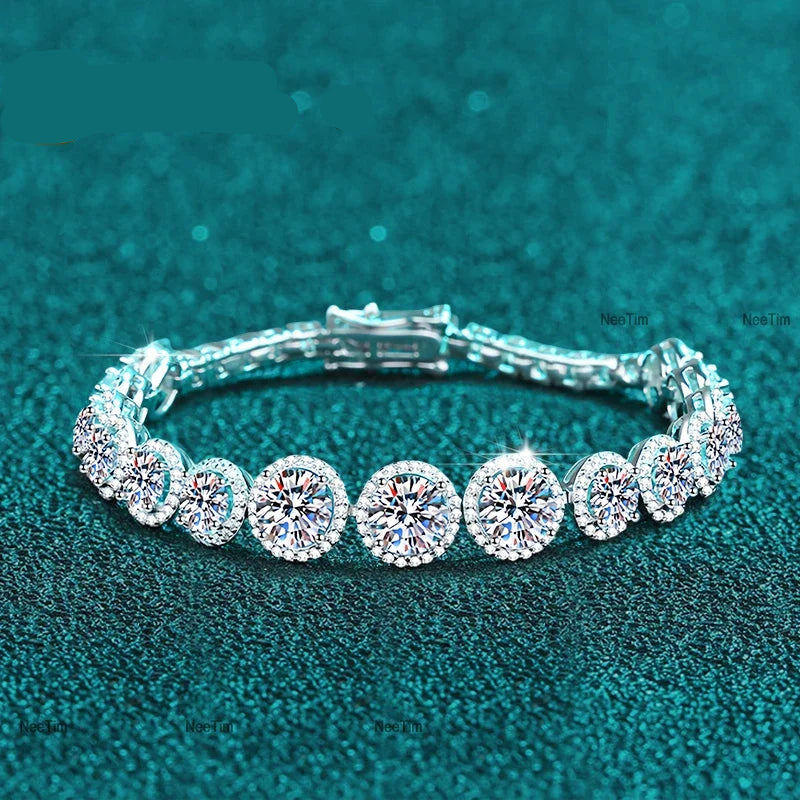 D Color Moissanite Tennis Bracelet