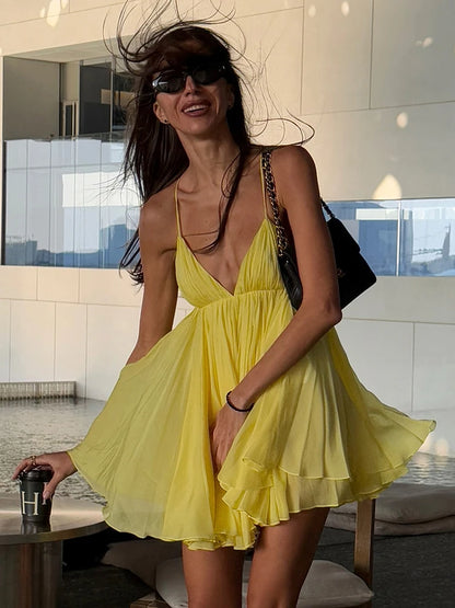 Sexy Backless Mini Dress