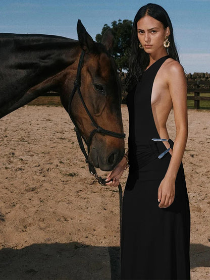 Elegant One-Shoulder Maxi Dress