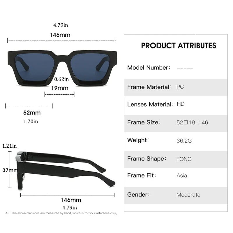 Steampunk square sunglasses