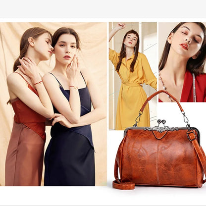 Leather Crossbody Shoulder Tote Bag