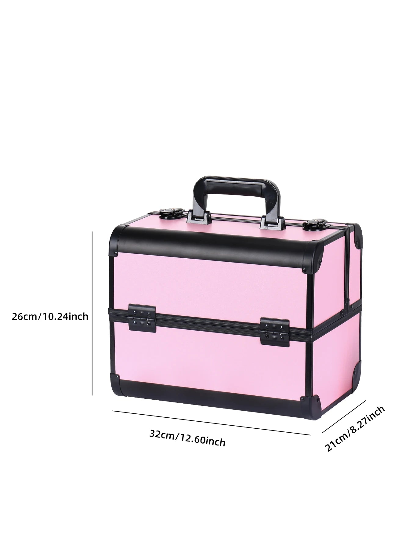 Portable Aluminum Alloy Makeup Train Case with Handle