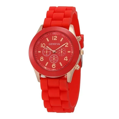 Female Quartz Silicone Strap Watch