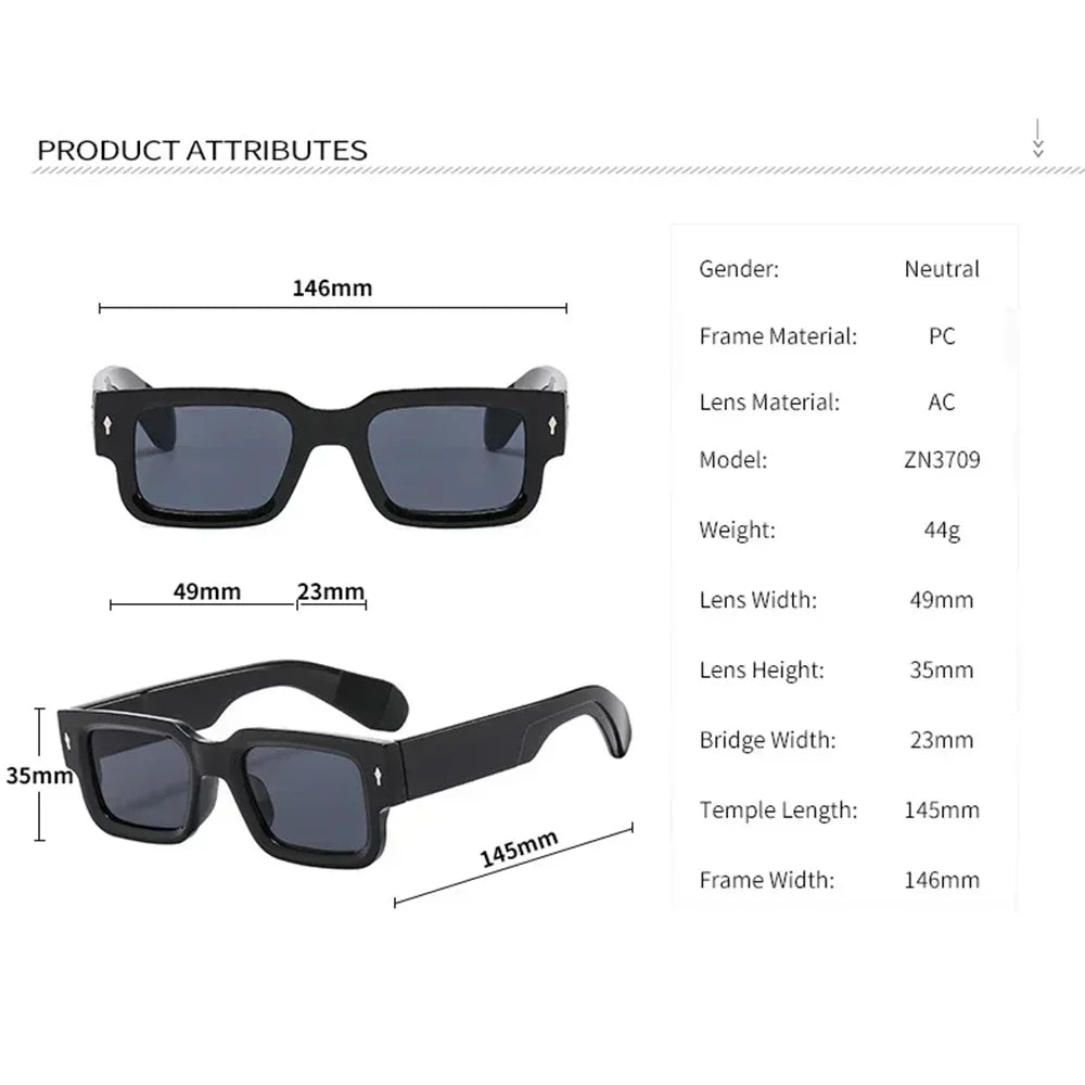 Retro square sunglasses