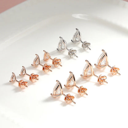 Pear Cut Moissanite Earrings