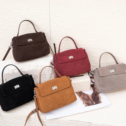 Suede Leather Crossbody Bag