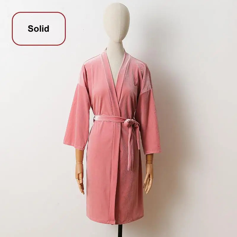 Velour Kimono Robe for Women