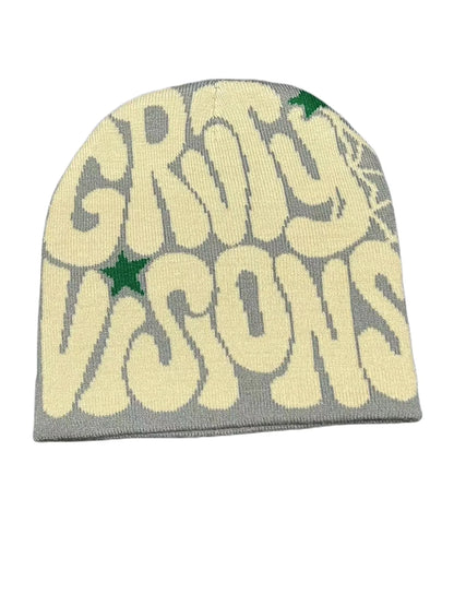 Y2K Printed Knit Beanie