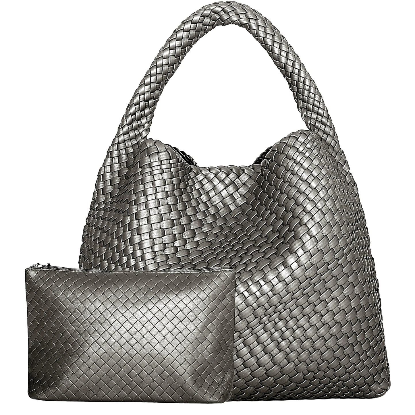 Woven Leather Tote